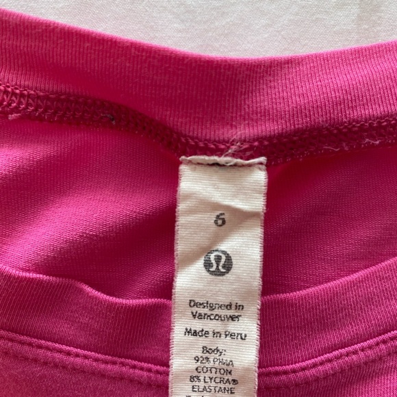 lululemon athletica Bright Pink Short Sleeve Tee - Picture 2 of 2